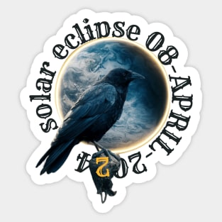 the crow solar eclipse Sticker